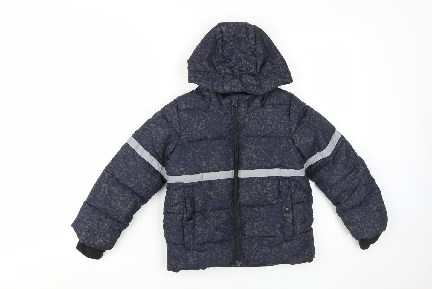 Lupilu Boys Blue Puffer Jacket 4-6 Years Hooded Winter Coat