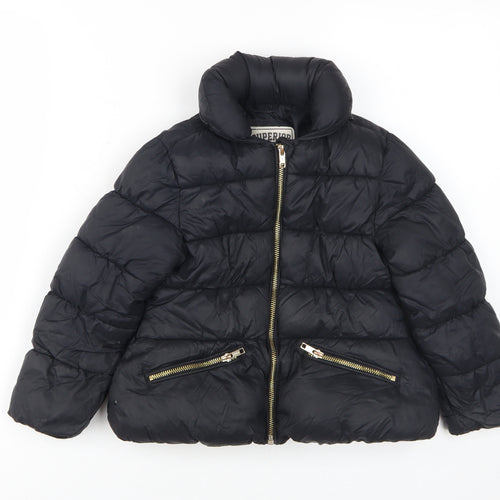 Marks and Spencer Girls Black Puffer Jacket 5-6 Years