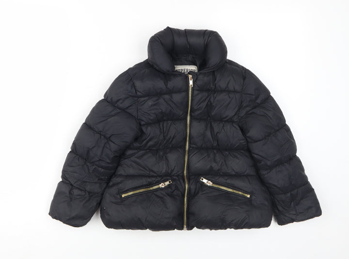 Marks and Spencer Girls Black Puffer Jacket 5-6 Years