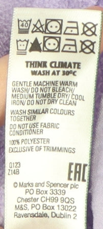 Marks and Spencer Women's Purple Fleece Jacket Size 10