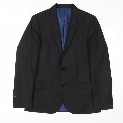 River Island Men's Black Regular Fit Blazer Size 38R