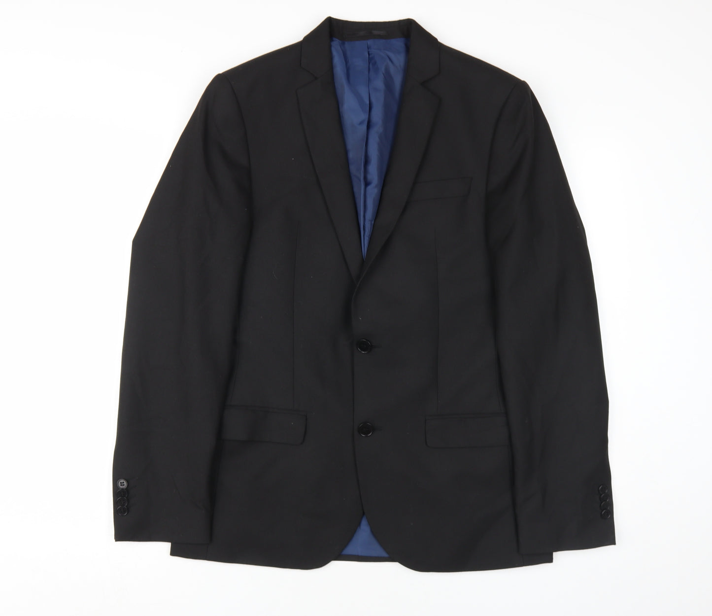 River Island Men's Black Regular Fit Blazer Size 38R
