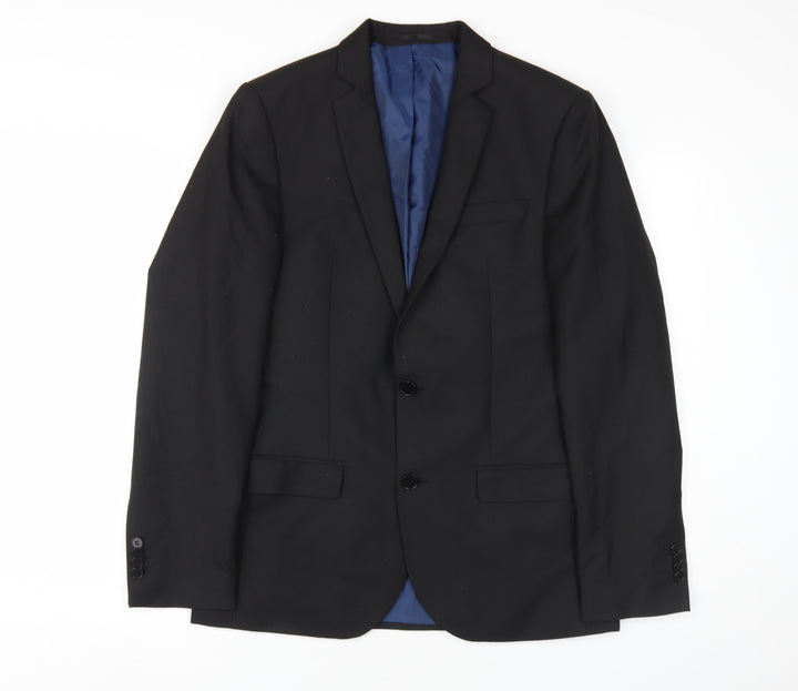 River Island Men's Black Regular Fit Blazer Size 38R