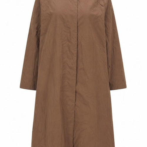 MNG Women's Brown Collared Long Shirt Dress XS