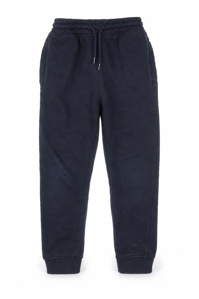 Front view of Next boys’ blue jogger trousers 8 years elastic waist