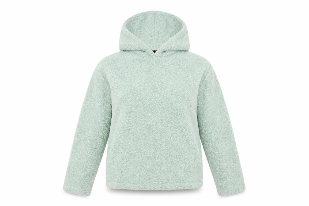 Front view of ASOS DESIGN Women's Green Pullover Hoodie, size 8