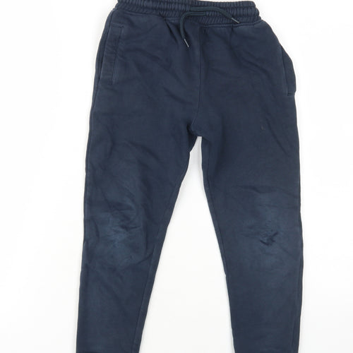 Next Boys Blue Jogger Trousers Size 8 Years Elastic Waist