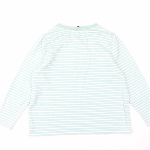 Bonmarché Women's Blue Striped Lace Pullover - Size 16