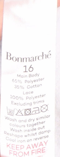 Bonmarché Women's Blue Striped Lace Pullover - Size 16