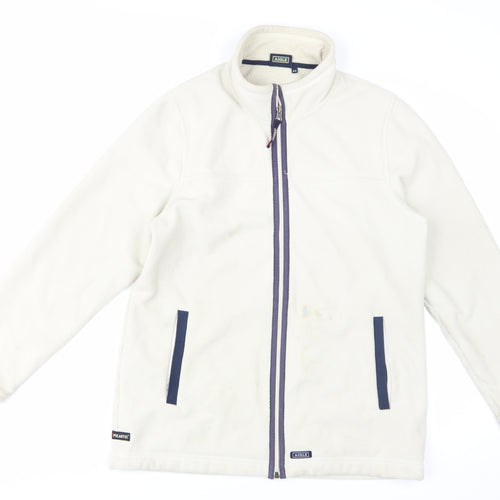 Aigle Men's White Jacket - Size 16, Casual Zip-Up