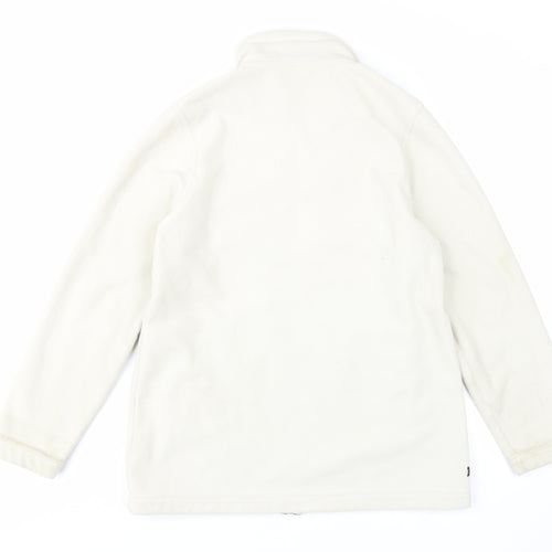 Aigle Men's White Jacket - Size 16, Casual Zip-Up