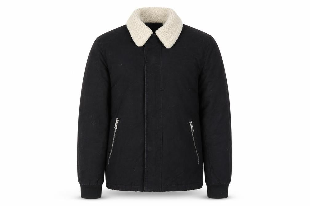 Front view of River Island Men's Black Bomber Jacket, size S