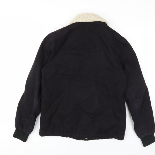 River Island Men's Black Bomber Jacket Size S