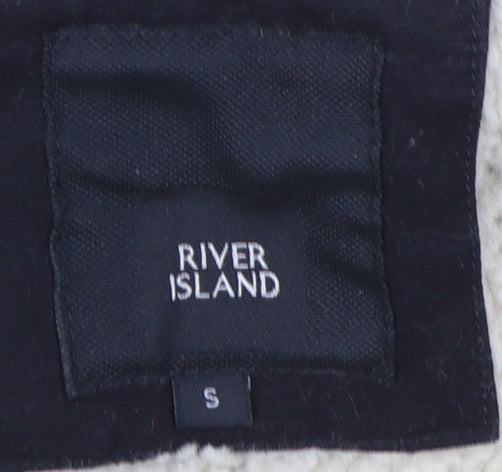 River Island Men's Black Bomber Jacket Size S