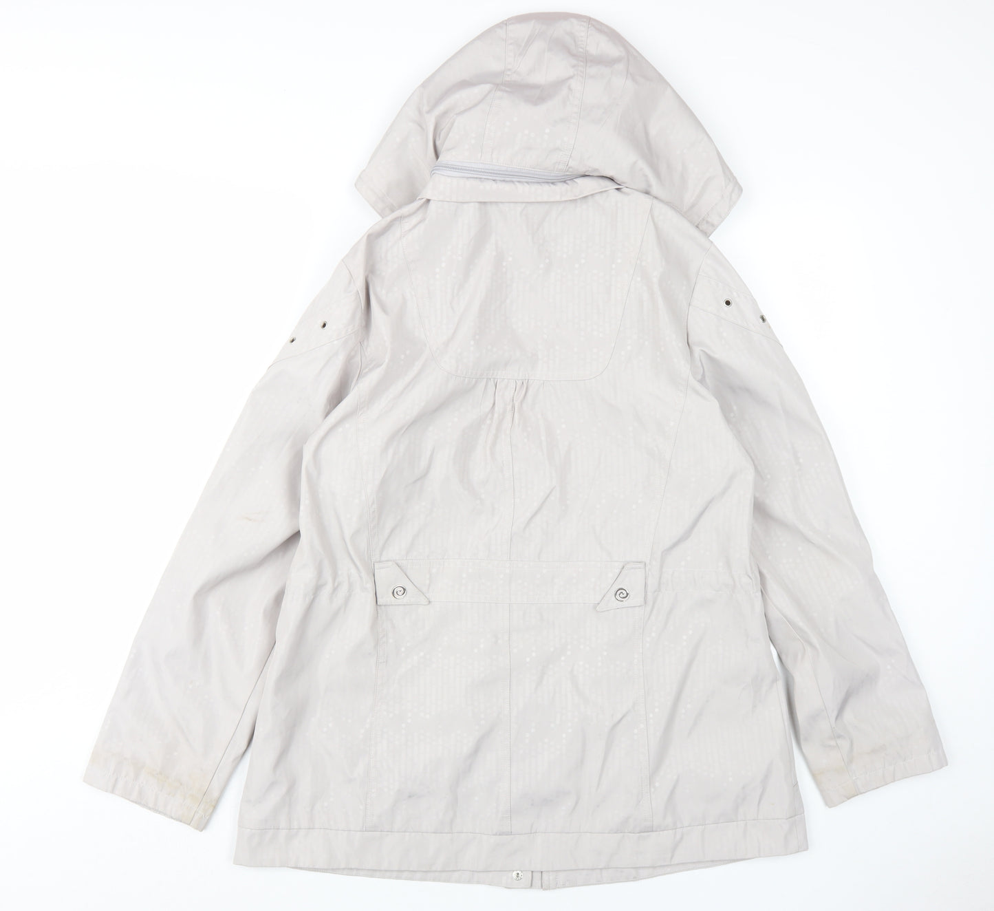 JBC Women's Beige Hooded Anorak Jacket Size 12