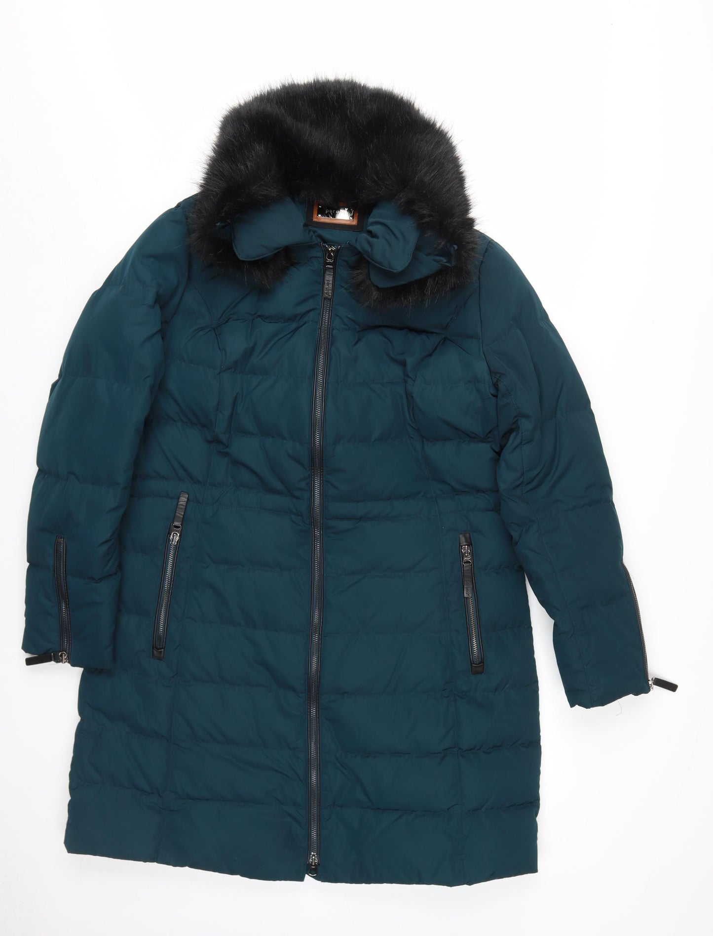 Marks and Spencer Women's Green Puffer Jacket, Size 14