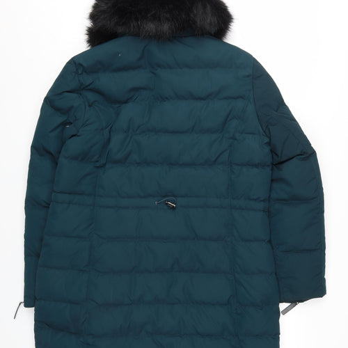 Marks and Spencer Women's Green Puffer Jacket, Size 14