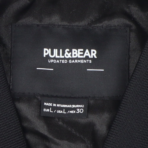 Pull & Bear Unisex Black L Waistcoat with Zipped Pockets