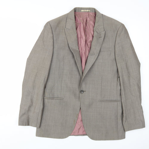 Remus Uomo Men's Brown Blazer 38R Slim Fit