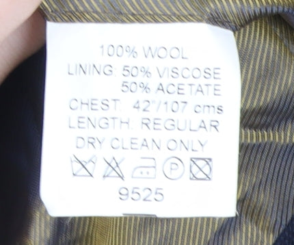 Berwin & Berwin Men's Navy Blazer, Size 42, Regular Fit