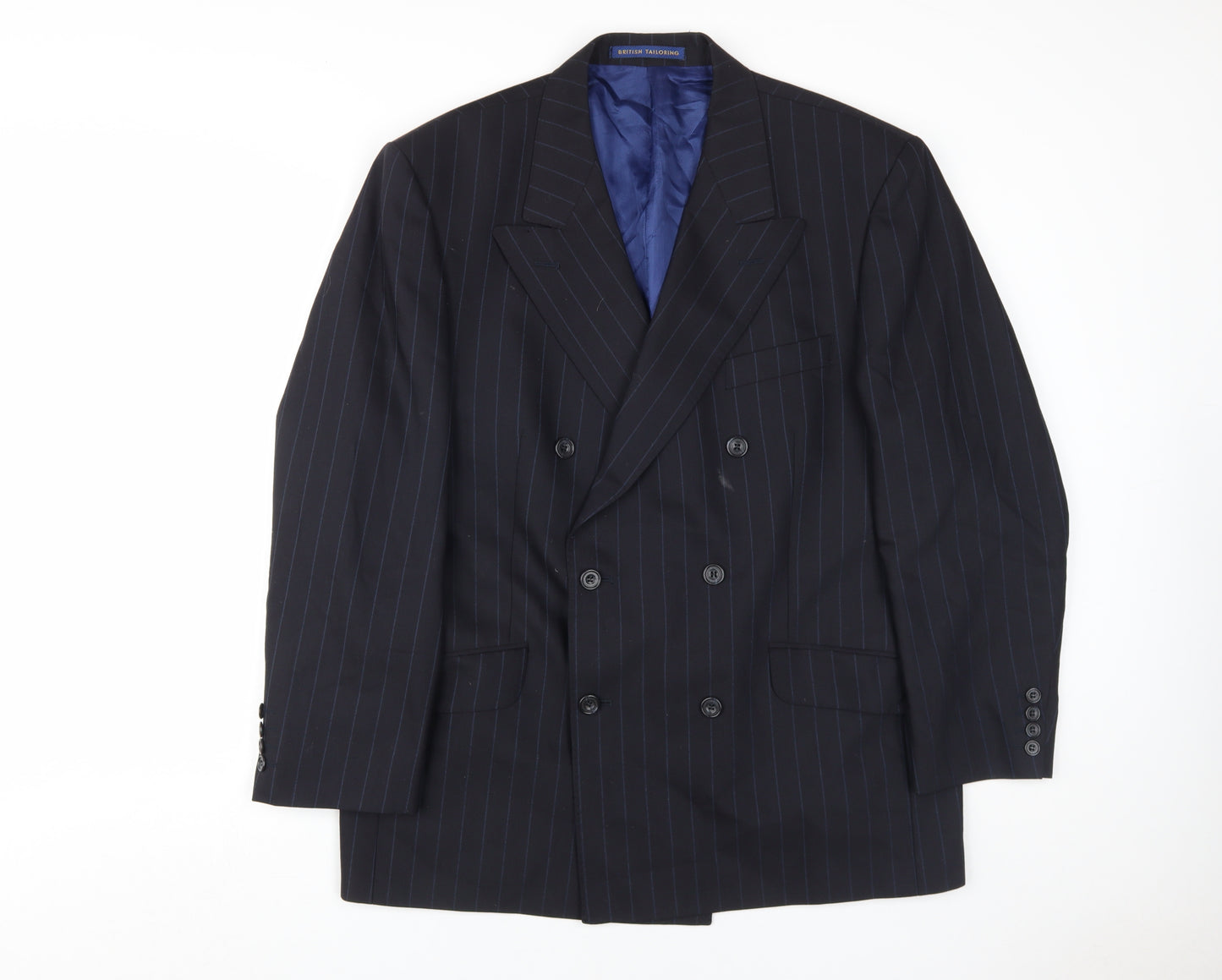 Marks and Spencer Men's Navy Double-Breasted Blazer Size 42S