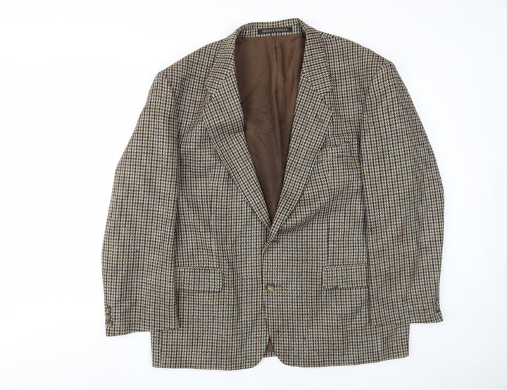 St Michael Men's Green Check Blazer, Size 44S, Wool