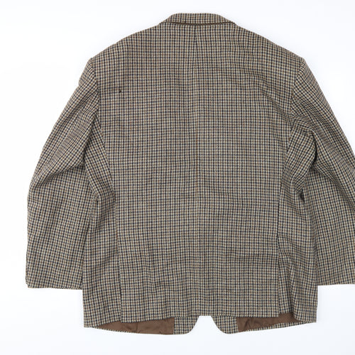 St Michael Men's Green Check Blazer, Size 44S, Wool
