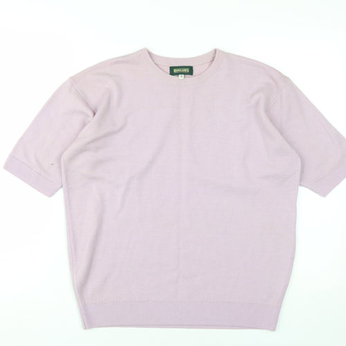 Rowlands Men's Pink Wool Pullover Jumper M
