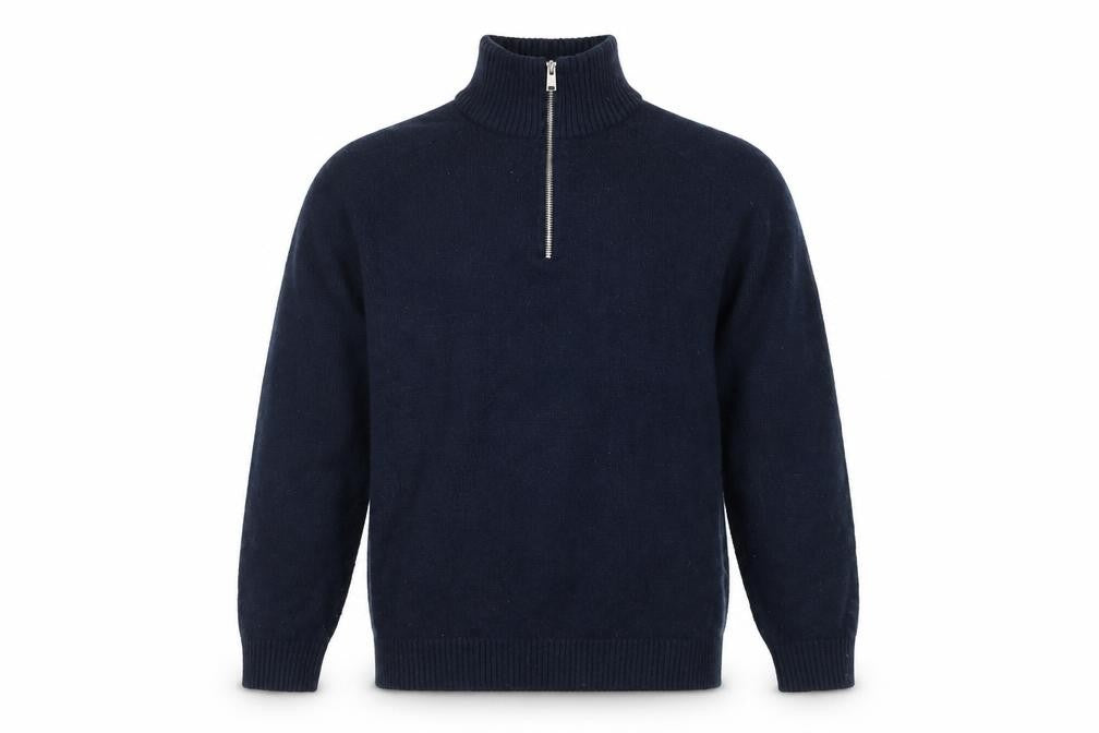 Front view of Selected Homme Men's Blue XL Wool jumper