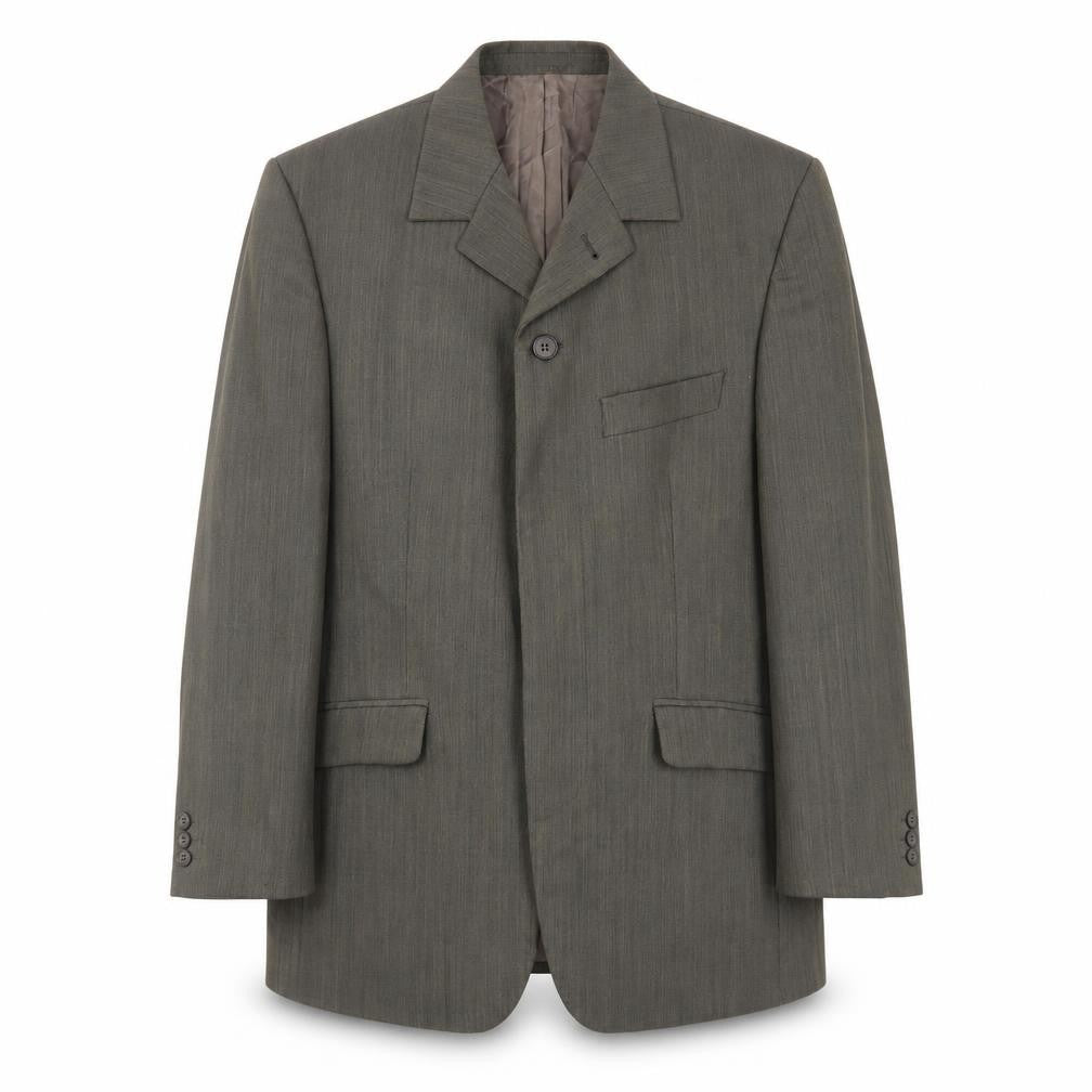 Front view of Jeff Banks Men's Green Blazer, Size 38S, Wool Mix