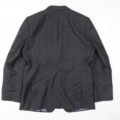 Ted Baker Men's Grey Check Blazer 42R