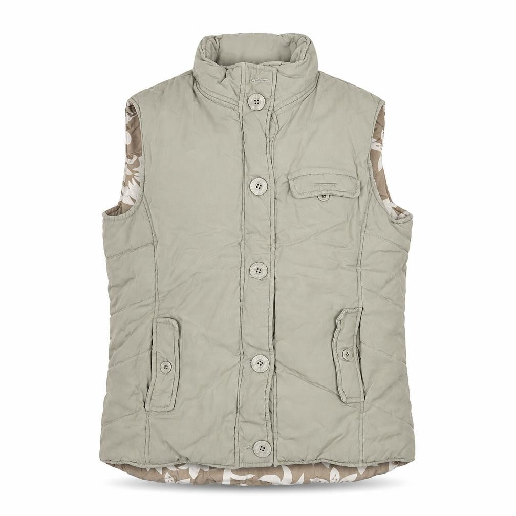 Front view of Hawkshead Women's Beige Bodywarmer, size 10