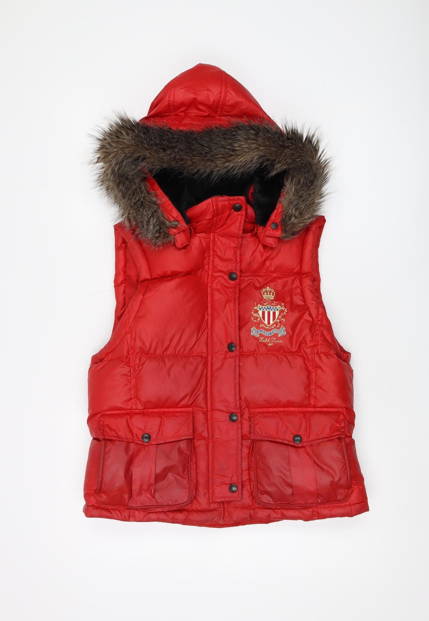 Ralph Lauren Red Women's Puffer Waistcoat M