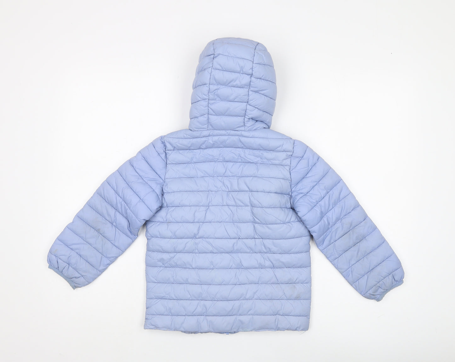 Joules Girls Blue Puffer Jacket - 7 Years Hooded, Lined & Showerproof