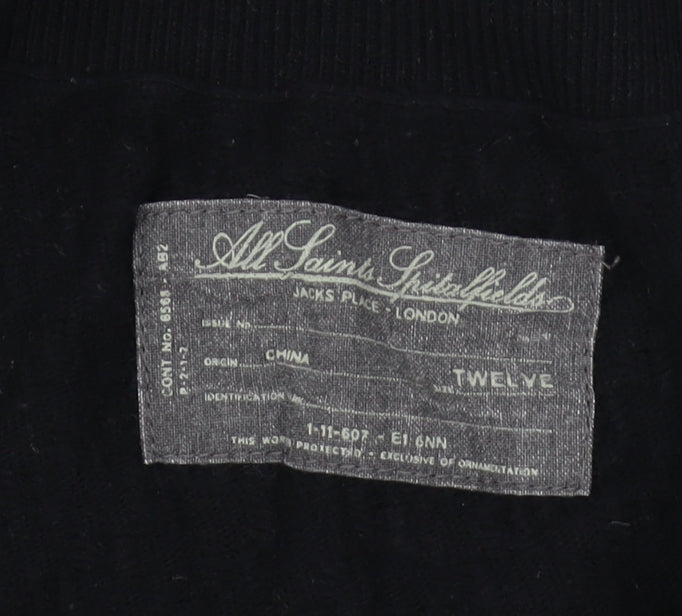AllSaints Women's Black Knit Pencil Skirt Size 12