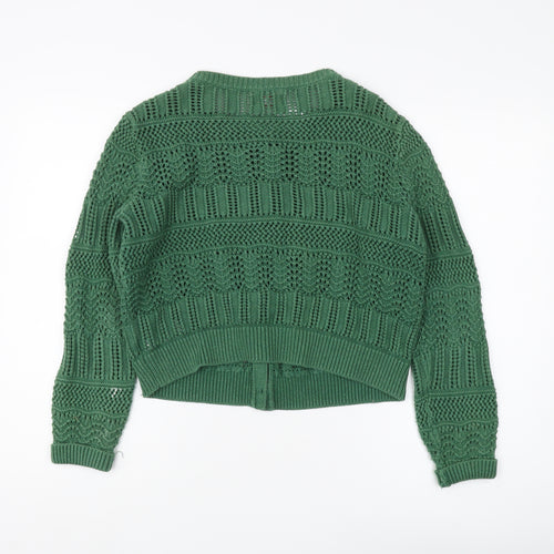 Cath Kidston Women's Green Knit Cardigan Size L