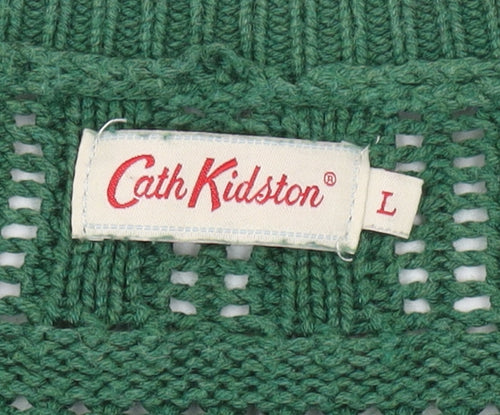 Cath Kidston Women's Green Knit Cardigan Size L