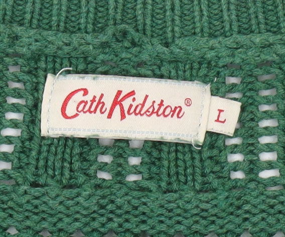 Cath Kidston Women's Green Knit Cardigan Size L