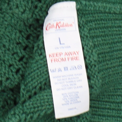Cath Kidston Women's Green Knit Cardigan Size L