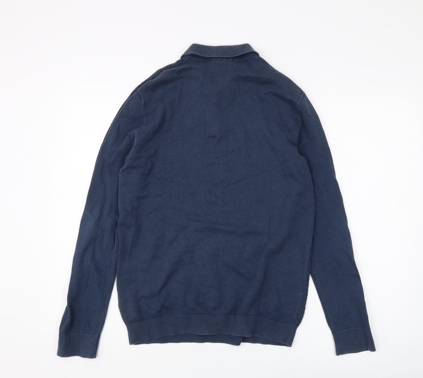 Linea Men's Blue Collared Pullover Jumper M