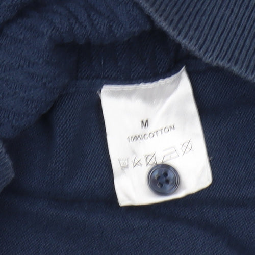 Linea Men's Blue Collared Pullover Jumper M
