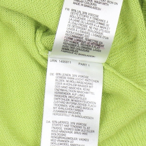 White Stuff Women's Green Cardigan, Size 10, Linen Blend