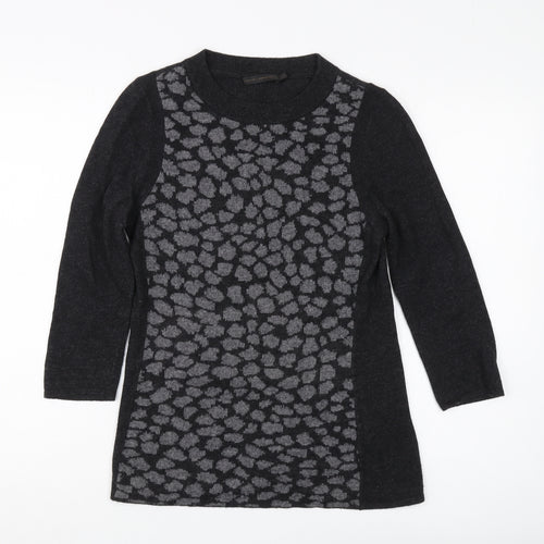 David Lawrence Women's Black Animal Print Jumper, Size S
