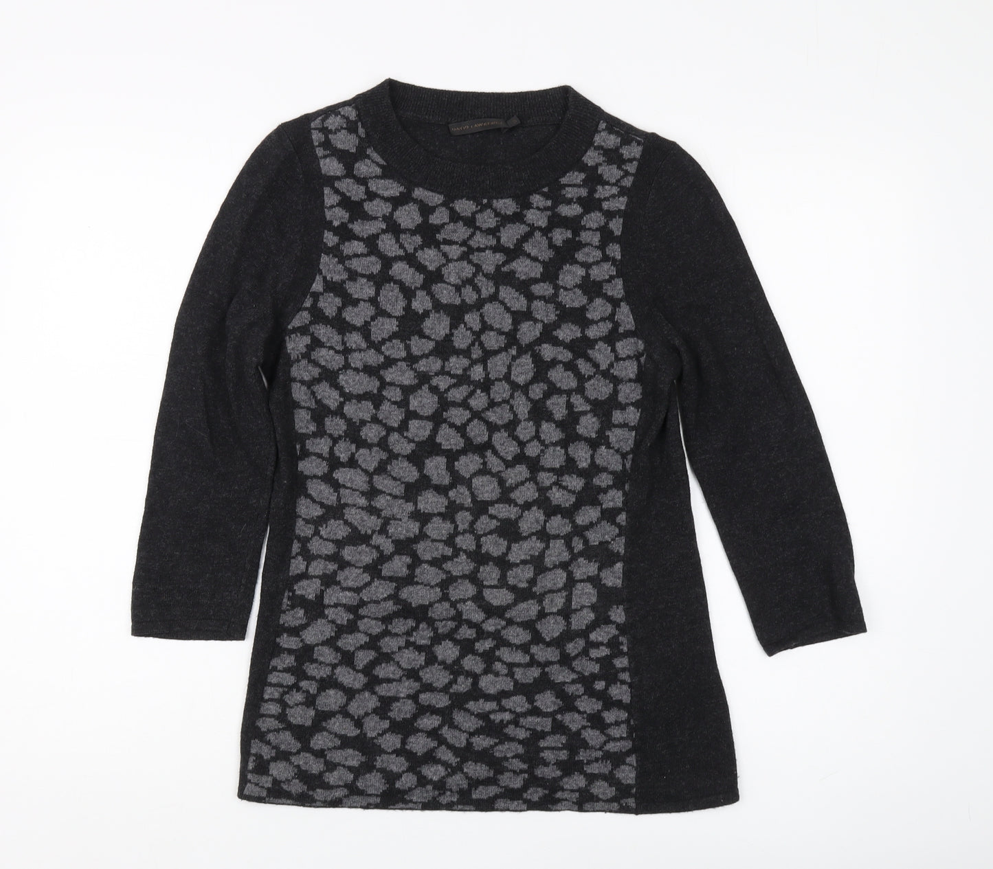 David Lawrence Women's Black Animal Print Jumper, Size S