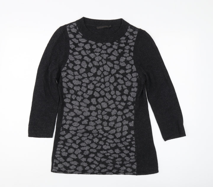 David Lawrence Women's Black Animal Print Jumper, Size S