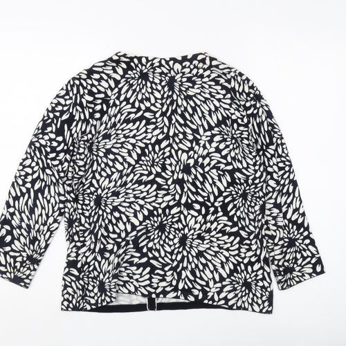 Precis Women's Black Floral Cardigan Medium Petite