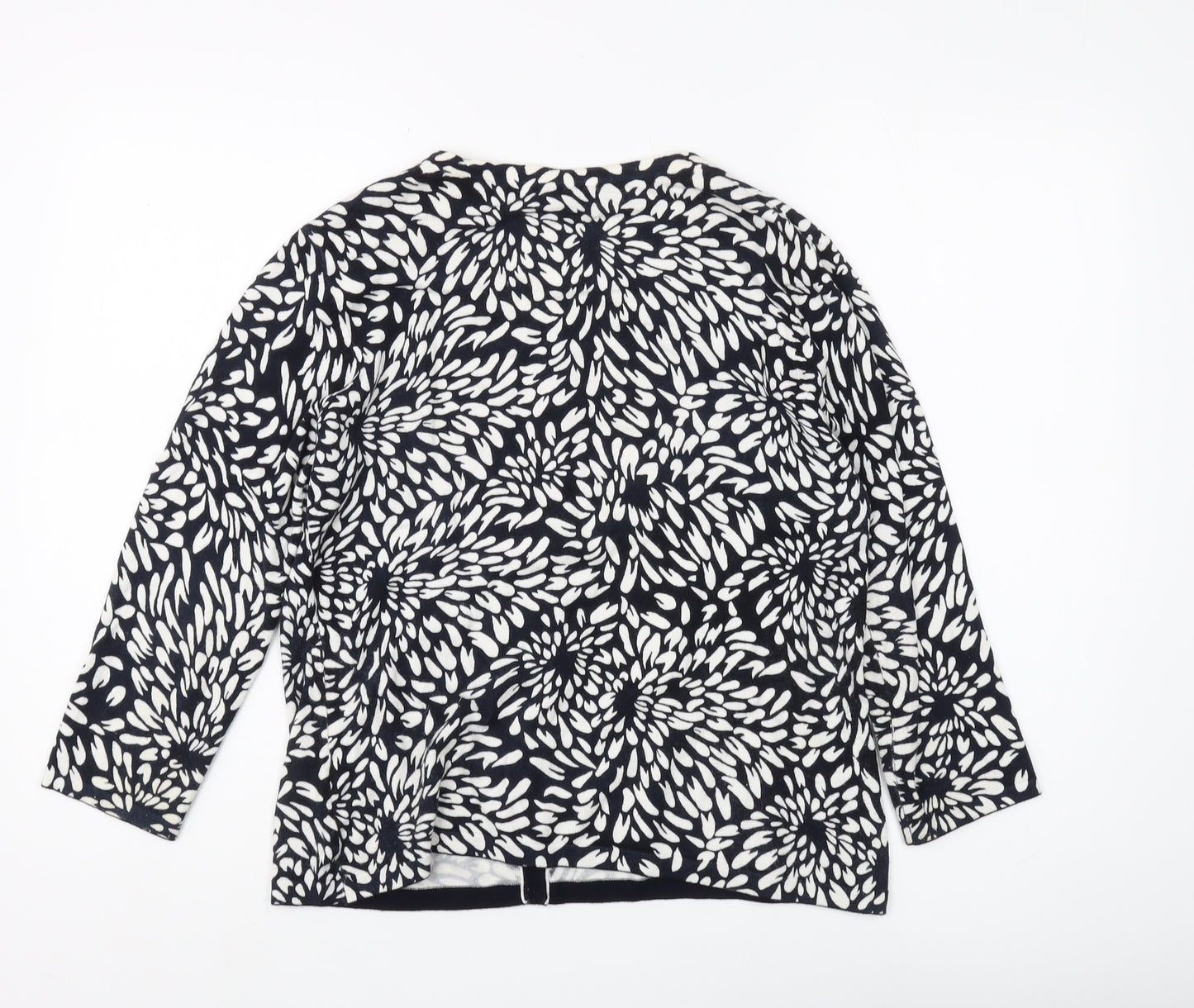 Precis Women's Black Floral Cardigan Medium Petite