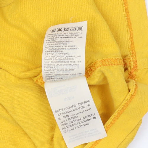 SuperDry Men's Yellow Crew Neck Vintage T-Shirt Large