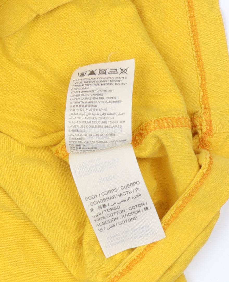 SuperDry Men's Yellow Crew Neck Vintage T-Shirt Large