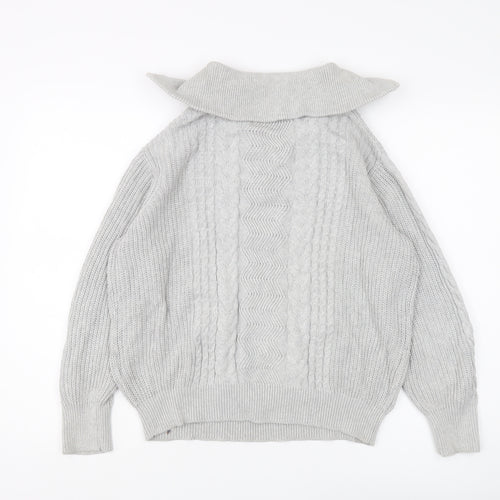 U.S. Polo Assn. Women's Grey Full Zip Jumper, Size 10